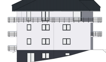 Mehrfamilienhaus PB 105 2D-Ansicht Osten