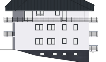 Mehrfamilienhaus PB 105 2D-Ansicht Westen