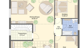 Einfamilienhaus ELW 2 Grundriss OG