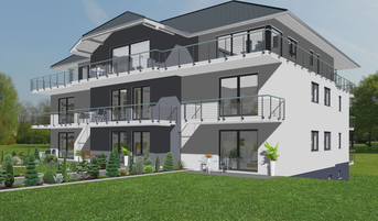 Mehrfamilienhaus PB 105 3D-Aussenansicht