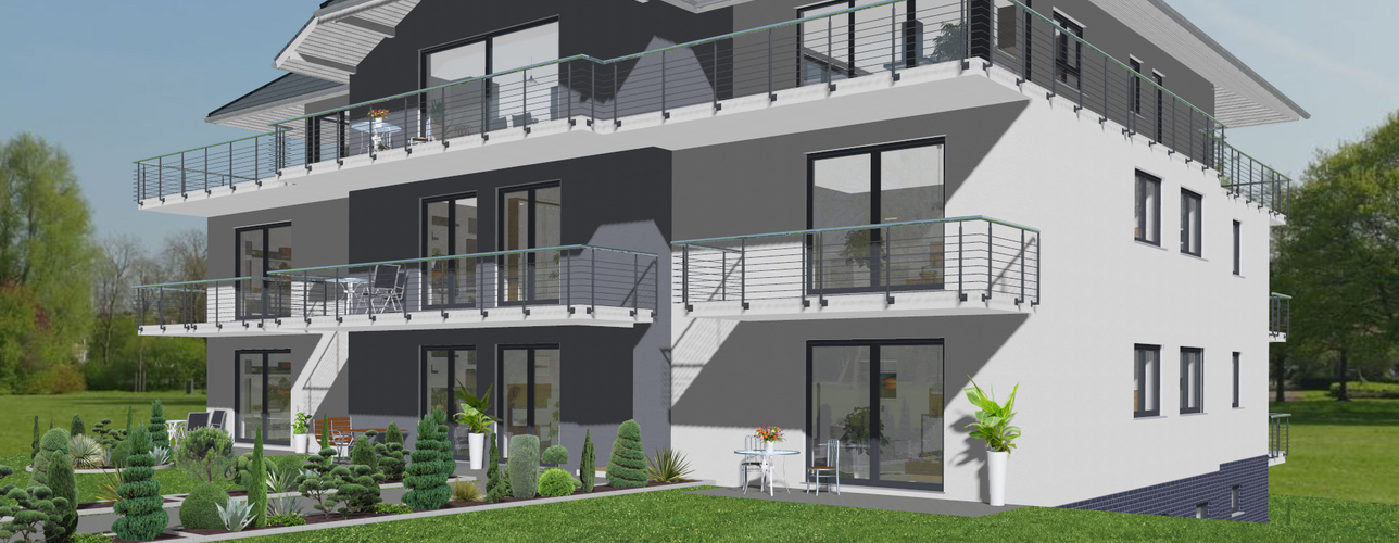 Mehrfamilienhaus PB 105 3D-Aussenansicht