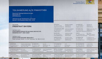 Alte Pinakothek München Bautafel