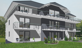 Mehrfamilienhaus PB 105 3D-Aussenansicht