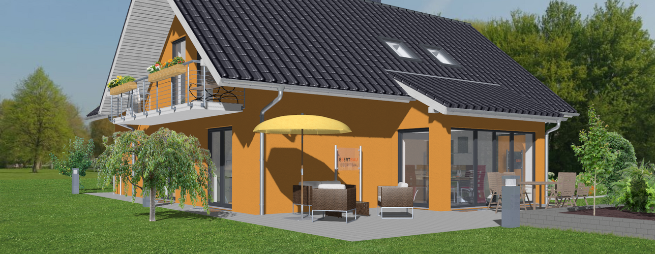 Einfamilienhaus PB 034 3D-Aussenansicht